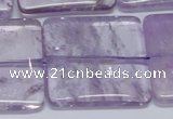 CNA849 15.5 inches 40mm square natural light amethyst beads