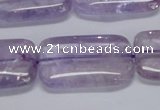 CNA854 15.5 inches 18*25mm rectangle natural light amethyst beads