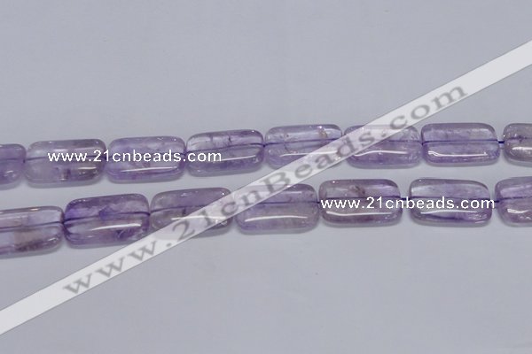 CNA854 15.5 inches 18*25mm rectangle natural light amethyst beads