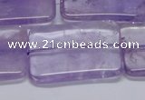 CNA856 15.5 inches 25*35mm rectangle natural light amethyst beads