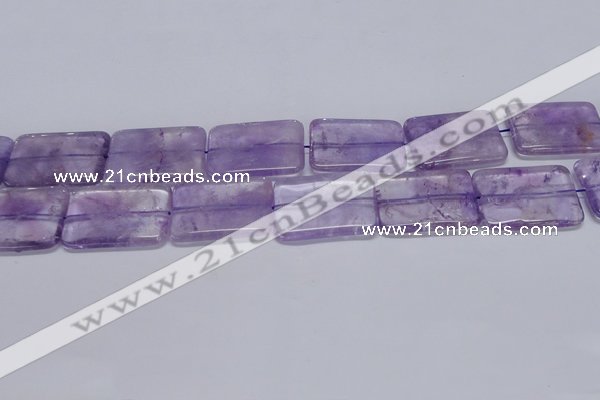 CNA856 15.5 inches 25*35mm rectangle natural light amethyst beads