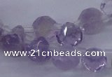 CNA900 Top drilled 7*7mm faceted teardrop amethyst gemstone beads