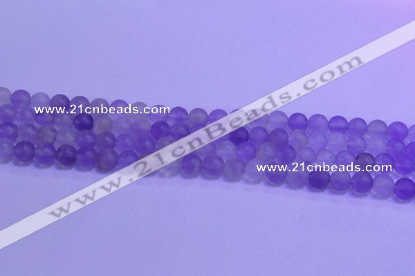 CNA911 15.5 inches 6mm round matte amethyst gemstone beads