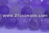 CNA913 15.5 inches 10mm round matte amethyst gemstone beads