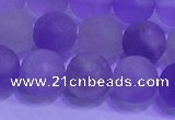 CNA914 15.5 inches 12mm round matte amethyst gemstone beads