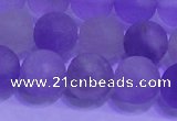 CNA914 15.5 inches 12mm round matte amethyst gemstone beads