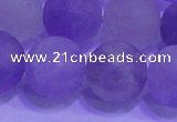 CNA916 15.5 inches 16mm round matte amethyst gemstone beads