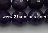 CNA920 15.5 inches 20mm faceted round natural amethyst beads