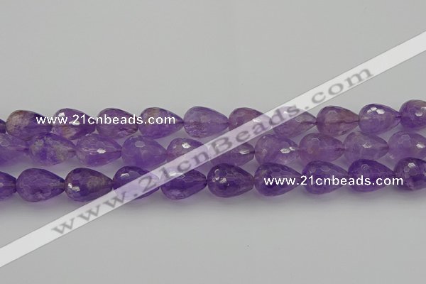 CNA922 15.5 inches 15*20mm faceted teardrop natural amethyst beads