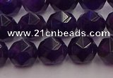 CNA938 15.5 inches 10mm faceted nuggets amethyst gemstone beads