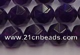 CNA939 15.5 inches 12mm faceted nuggets amethyst gemstone beads