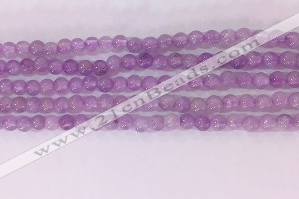 CNA950 15.5 inches 4mm round natural lavender amethyst beads