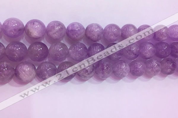 CNA957 15.5 inches 14mm round natural lavender amethyst beads