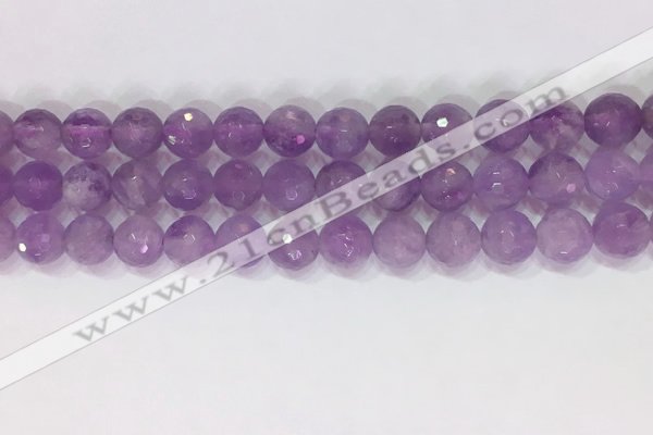 CNA964 15.5 inches 8mm faceted round natural lavender amethyst beads