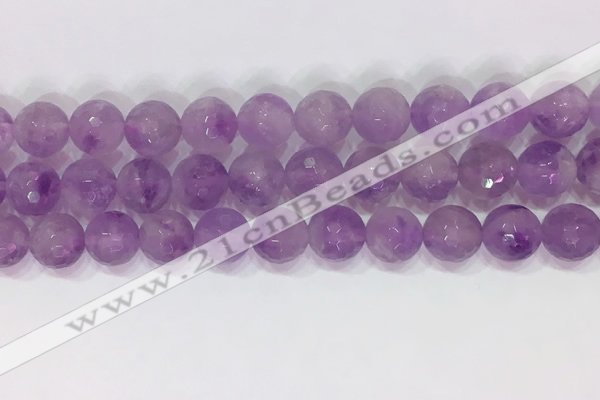 CNA965 15.5 inches 10mm faceted round natural lavender amethyst beads