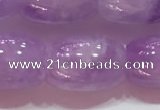 CNA976 15.5 inches 10*14mm drum natural lavender amethyst beads