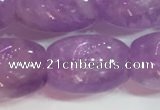 CNA977 15.5 inches 12*16mm drum natural lavender amethyst beads