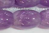 CNA978 15.5 inches 13*18mm drum natural lavender amethyst beads