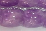 CNA982 15.5 inches 16*16mm drum natural lavender amethyst beads