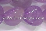 CNA984 15.5 inches 12*12mm heart natural lavender amethyst beads