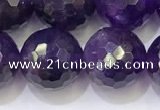 CNA994 15.5 inches 12mmm faceted round amethyst beads wholesale