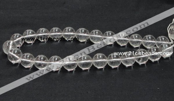 CNC06 15.5 inches 16mm round grade AB natural white crystal beads