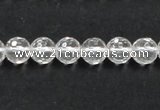 CNC08 15.5 inches 8mm faceted round grade AB natural white crystal beads