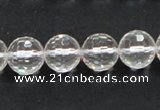 CNC10 15.5 inches 12mm faceted round grade AB natural white crystal beads