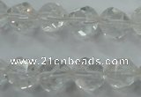 CNC103 15 inches 12mm faceted nuggets white crystal beads