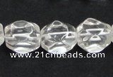 CNC16 13*18mm faceted nugget grade AB natural white crystal beads