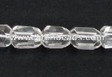 CNC17 10*14mm faceted freeform grade AB natural white crystal beads