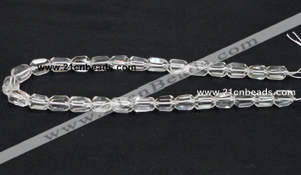 CNC17 10*14mm faceted freeform grade AB natural white crystal beads