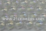 CNC201 15.5 inches 6mm round AB-color white crystal beads