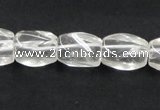 CNC21 10*15mm twisted oval grade AB natural white crystal beads