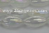 CNC212 15.5 inches 10*20mm rice AB-color white crystal beads