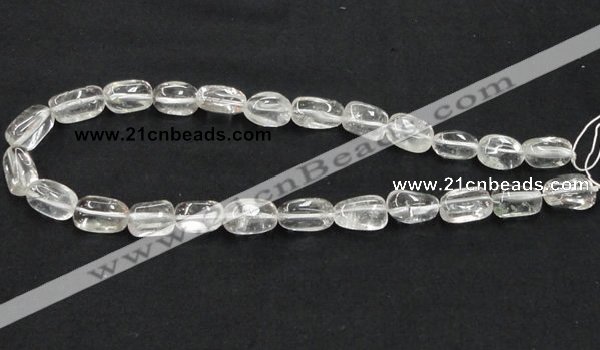 CNC22 10*16mm nugget grade AB natural white crystal beads