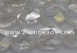 CNC220 15.5 inches 10*10mm faceted square AB-color white crystal beads