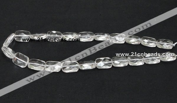 CNC25 13*18mm faceted rectangle grade AB natural white crystal beads