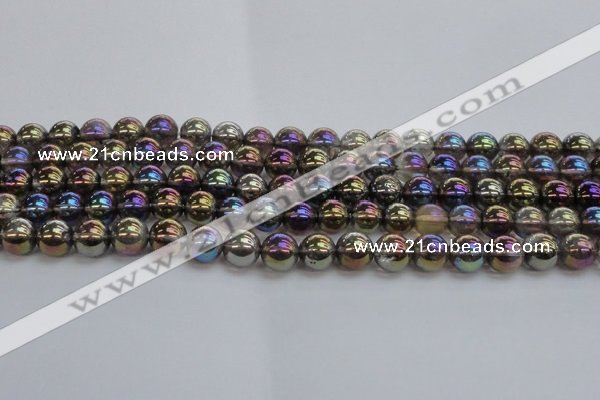 CNC252 15.5 inches 8mm round AB-color white crystal beads