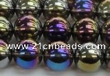 CNC253 15.5 inches 10mm round AB-color white crystal beads