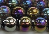 CNC254 15.5 inches 12mm round AB-color white crystal beads