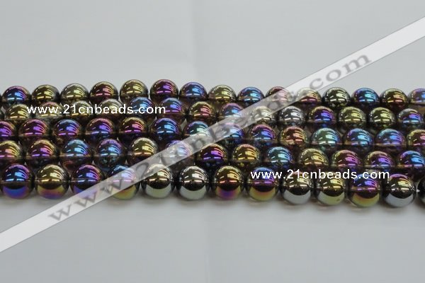 CNC255 15.5 inches 14mm round AB-color white crystal beads