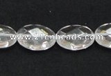 CNC26 13*18mm faceted oval grade AB natural white crystal beads