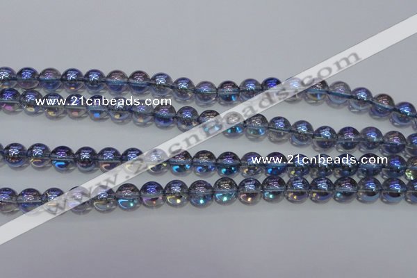 CNC301 15.5 inches 6mm round AB-color white crystal beads