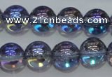 CNC302 15.5 inches 8mm round AB-color white crystal beads