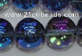 CNC305 15.5 inches 14mm round AB-color white crystal beads