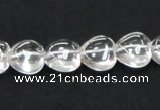 CNC36 10*10mm heart grade AB natural white crystal beads wholesale