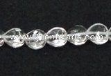 CNC37 10*10mm faceted heart grade AB natural white crystal beads