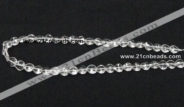 CNC37 10*10mm faceted heart grade AB natural white crystal beads