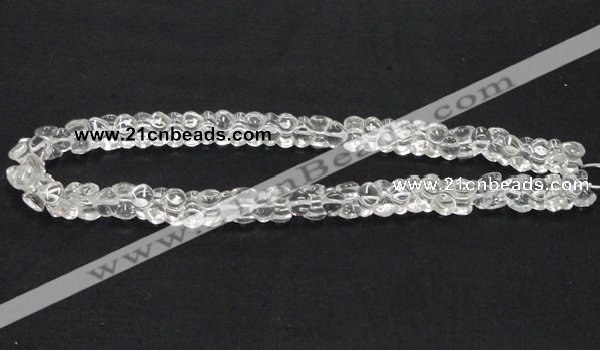 CNC39 9*12mm double heart-shaped grade AB natural white crystal beads